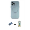 MARSİLYAN™- iPhone 12 Pro Max Kılıf Akış Minimal Özel Seri - Siyah Polymer Nano Ekran Koruyucu + Shine Kamera Lens Koruma Cam - GD