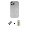 MARSİLYAN™- iPhone 12 Pro Max Kılıf Akış Minimal Özel Seri - Siyah Polymer Nano Ekran Koruyucu + Metal Kamera Lens Koruma Cam - KI