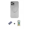 MARSİLYAN™- iPhone 12 Pro Max Kılıf Akış Minimal Özel Seri - Siyah Polymer Nano Ekran Koruyucu + Metal Kamera Lens Koruma Cam - GD
