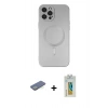 MARSİLYAN™- iPhone 12 Pro Max Kılıf Akış Minimal Özel Seri - Siyah Polymer Nano Ekran Koruyucu + Renkli Kamera Lens Koruma Cam - YL