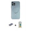 MARSİLYAN™- iPhone 12 Pro Max Kılıf Akış Minimal Özel Seri - Siyah Polymer Nano Ekran Koruyucu + Renkli Kamera Lens Koruma Cam - SI