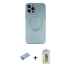 MARSİLYAN™- iPhone 12 Pro Max Kılıf Akış Minimal Özel Seri - Siyah Polymer Nano Ekran Koruyucu + Shine Kamera Lens Koruma Cam - MI