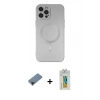 MARSİLYAN™- iPhone 12 Pro Max Kılıf Akış Minimal Özel Seri - Siyah Polymer Nano Ekran Koruyucu + Shine Kamera Lens Koruma Cam - SH