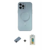 MARSİLYAN™- iPhone 12 Pro Max Kılıf Akış Minimal Özel Seri - Siyah Polymer Nano Ekran Koruyucu + Shine Kamera Lens Koruma Cam - SH