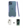 MARSİLYAN™- iPhone 12 Pro Max Kılıf Atlas Asil Serisi - Şeffaf 360 Full Body Arka Koruyucu + Shine Kamera Lens - GD