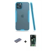 MARSİLYAN™- iPhone 12 Pro Max Kılıf Atlas Asil Serisi - Şeffaf 360 Full Body Arka Koruyucu + Renkli Kamera Lens Koruma Cam - MI
