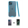 MARSİLYAN™- iPhone 12 Pro Max Kılıf Atlas Asil Serisi - Şeffaf 360 Full Body Arka Koruyucu + Neon Fosforlu Kamera Lens - MI