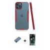 MARSİLYAN™- iPhone 12 Pro Max Kılıf Atlas Asil Serisi - Şeffaf 360 Full Body Arka Koruyucu + Shine Kamera Lens Koruma Cam - SH
