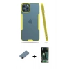 MARSİLYAN™- iPhone 12 Pro Max Kılıf Atlas Asil Serisi - Şeffaf 360 Full Body Arka Koruyucu + Shine Kamera Lens Koruma Cam - SH