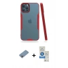 MARSİLYAN™- iPhone 12 Pro Max Kılıf Atlas Asil Serisi - Şeffaf Royal Nano Ekran Koruyucu + Shine Kamera Lens Koruma Cam - GI