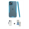 MARSİLYAN™- iPhone 12 Pro Max Kılıf Atlas Asil Serisi - Şeffaf Royal Nano Ekran Koruyucu + Shine Kamera Lens - LT