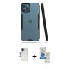 MARSİLYAN™- iPhone 12 Pro Max Kılıf Atlas Asil Serisi - Şeffaf Royal Nano Ekran Koruyucu + Shine Kamera Lens - LT