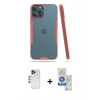 MARSİLYAN™- iPhone 12 Pro Max Kılıf Atlas Asil Serisi - Şeffaf Royal Nano Ekran Koruyucu + Shine Kamera Lens - LT