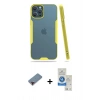 MARSİLYAN™- iPhone 12 Pro Max Kılıf Atlas Asil Serisi - Şeffaf Royal Nano Ekran Koruyucu + Metal Kamera Lens Koruma Cam - KI