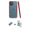 MARSİLYAN™- iPhone 12 Pro Max Kılıf Atlas Asil Serisi - Şeffaf Royal Nano Ekran Koruyucu + Metal Kamera Lens Koruma Cam - KI