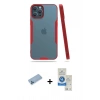 MARSİLYAN™- iPhone 12 Pro Max Kılıf Atlas Asil Serisi - Şeffaf Royal Nano Ekran Koruyucu + Shine Kamera Lens Koruma Cam - MI
