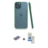MARSİLYAN™- iPhone 12 Pro Max Kılıf Atlas Asil Serisi - Şeffaf Royal Nano Ekran Koruyucu + Renkli Kamera Lens Koruma Cam - TU