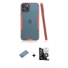 MARSİLYAN™- iPhone 12 Pro Max Kılıf Atlas Asil Serisi - Şeffaf Temperli Cam Ekran Koruyucu + Shine Kamera Lens Koruma Cam - GS