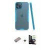 MARSİLYAN™- iPhone 12 Pro Max Kılıf Atlas Asil Serisi - Şeffaf Temperli Cam Ekran Koruyucu + Shine Kamera Lens Koruma Cam - SABE