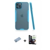 MARSİLYAN™- iPhone 12 Pro Max Kılıf Atlas Asil Serisi - Şeffaf Temperli Cam Ekran Koruyucu + Shine Kamera Lens Koruma Cam - MI