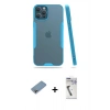 MARSİLYAN™- iPhone 12 Pro Max Kılıf Atlas Asil Serisi - Şeffaf Uv Polymer Nano Ekran Koruyucu + Shine Kamera Lens Koruma Cam - GI
