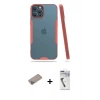 MARSİLYAN™- iPhone 12 Pro Max Kılıf Atlas Asil Serisi - Şeffaf Uv Polymer Nano Ekran Koruyucu + Shine Kamera Lens Koruma Cam - SABE