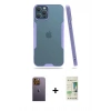 MARSİLYAN™- iPhone 12 Pro Max Kılıf Atlas Asil Serisi - Siyah 20D Premium Cam Ekran Koruyucu + Neon Fosforlu Kamera Lens - SI