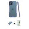 MARSİLYAN™- iPhone 12 Pro Max Kılıf Atlas Asil Serisi - Siyah 20D Premium Cam Ekran Koruyucu + Pembe Shine Kamera Lens Koruma Cam