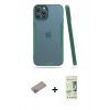 MARSİLYAN™- iPhone 12 Pro Max Kılıf Atlas Asil Serisi - Siyah 20D Premium Cam Ekran Koruyucu + Shine Kamera Lens Koruma Cam - SABE