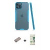 MARSİLYAN™- iPhone 12 Pro Max Kılıf Atlas Asil Serisi - Siyah 20D Premium Cam Ekran Koruyucu + Shine Kamera Lens Koruma Cam - SABE
