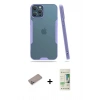 MARSİLYAN™- iPhone 12 Pro Max Kılıf Atlas Asil Serisi - Siyah 20D Premium Cam Ekran Koruyucu + Shine Kamera Lens Koruma Cam - SABE