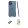 MARSİLYAN™- iPhone 12 Pro Max Kılıf Atlas Asil Serisi - Siyah 20D Premium Cam Ekran Koruyucu + Shine Kamera Lens Koruma Cam - SH