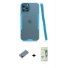 MARSİLYAN™- iPhone 12 Pro Max Kılıf Atlas Asil Serisi - Siyah 20D Premium Cam Ekran Koruyucu + Shine Kamera Lens Koruma Cam - SH