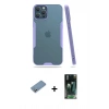 MARSİLYAN™- iPhone 12 Pro Max Kılıf Atlas Asil Serisi - Siyah 360 Mat Full Body Arka Koruyucu + Shine Kamera Lens Koruma Cam - GS