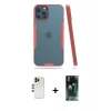 MARSİLYAN™- iPhone 12 Pro Max Kılıf Atlas Asil Serisi - Siyah 360 Mat Full Body Arka Koruyucu + Shine Kamera Lens - GD