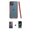 MARSİLYAN™- iPhone 12 Pro Max Kılıf Atlas Asil Serisi - Siyah 360 Mat Full Body Arka Koruyucu + Neon Fosforlu Kamera Lens - YL