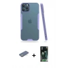 MARSİLYAN™- iPhone 12 Pro Max Kılıf Atlas Asil Serisi - Siyah 360 Mat Full Body Arka Koruyucu + Renkli Kamera Lens Koruma Cam - YL