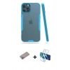 MARSİLYAN™- iPhone 12 Pro Max Kılıf Atlas Asil Serisi - Siyah 3D Antistatik Cam Ekran Koruyucu + Shine Kamera Lens Koruma Cam - SABE