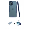 MARSİLYAN™- iPhone 12 Pro Max Kılıf Atlas Asil Serisi - Siyah 3D Antistatik Seramik Nano Ekran Koruyucu + Shine Kamera Lens Koruma Cam - MI