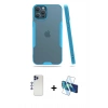 MARSİLYAN™- iPhone 12 Pro Max Kılıf Atlas Asil Serisi - Siyah 3D Antistatik Seramik Nano Ekran Koruyucu + Shine Kamera Lens - LT