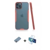 MARSİLYAN™- iPhone 12 Pro Max Kılıf Atlas Asil Serisi - Siyah 3D Antistatik Seramik Nano Ekran Koruyucu + Shine Kamera Lens Koruma Cam - GI