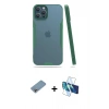 MARSİLYAN™- iPhone 12 Pro Max Kılıf Atlas Asil Serisi - Siyah 3D Antistatik Seramik Nano Ekran Koruyucu + Shine Kamera Lens Koruma Cam - GI