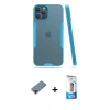 MARSİLYAN™- iPhone 12 Pro Max Kılıf Atlas Asil Serisi - Siyah 5D Eko Cam Ekran Koruyucu + Metal Kamera Lens Koruma Cam - KI