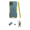 MARSİLYAN™- iPhone 12 Pro Max Kılıf Atlas Asil Serisi - Siyah Bilvis Hayalet Cam Ekran Koruyucu + Shine Kamera Lens Koruma Cam - SH