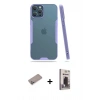 MARSİLYAN™- iPhone 12 Pro Max Kılıf Atlas Asil Serisi - Siyah Bilvis Hayalet Cam Ekran Koruyucu + Shine Kamera Lens Koruma Cam - SABE