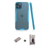 MARSİLYAN™- iPhone 12 Pro Max Kılıf Atlas Asil Serisi - Siyah Bilvis Hayalet Cam Ekran Koruyucu + Shine Kamera Lens Koruma Cam - SABE
