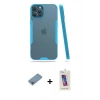 MARSİLYAN™- iPhone 12 Pro Max Kılıf Atlas Asil Serisi - Siyah Joko 5D Cam + Shine Kamera Lens Koruma Cam - GI
