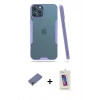 MARSİLYAN™- iPhone 12 Pro Max Kılıf Atlas Asil Serisi - Siyah Joko 5D Cam + Metal Kamera Lens Koruma Cam - GD