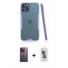 MARSİLYAN™- iPhone 12 Pro Max Kılıf Atlas Asil Serisi - Siyah Joko 5D Cam + Neon Fosforlu Kamera Lens - TU