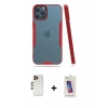MARSİLYAN™- iPhone 12 Pro Max Kılıf Atlas Asil Serisi - Siyah Joko 5D Cam + Shine Kamera Lens - GD